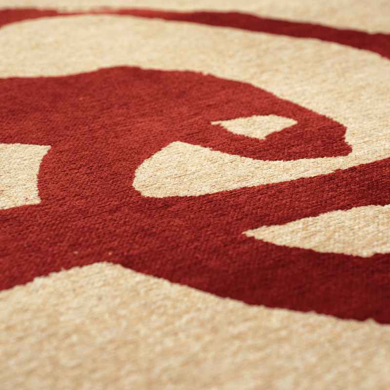 Louis De Poortere Craft Ribbon Rugs 9847 in Imperial Red