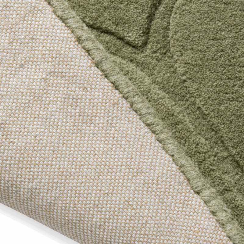 Coleby Petals Wool Rugs 078807 by Laura Ashley in Hedgerow Green