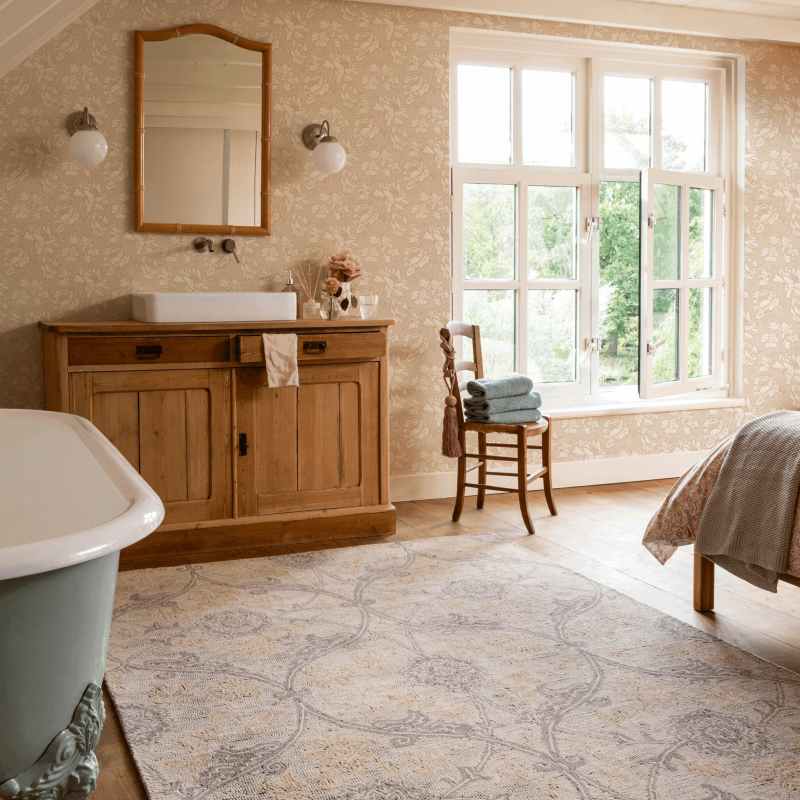 Endale Wool Rugs 079701 by Laura Ashley in Soft Truffle