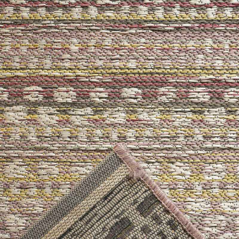 Brighton 98570 9008 Indoor Outdoor Flatweave Rugs in Pink