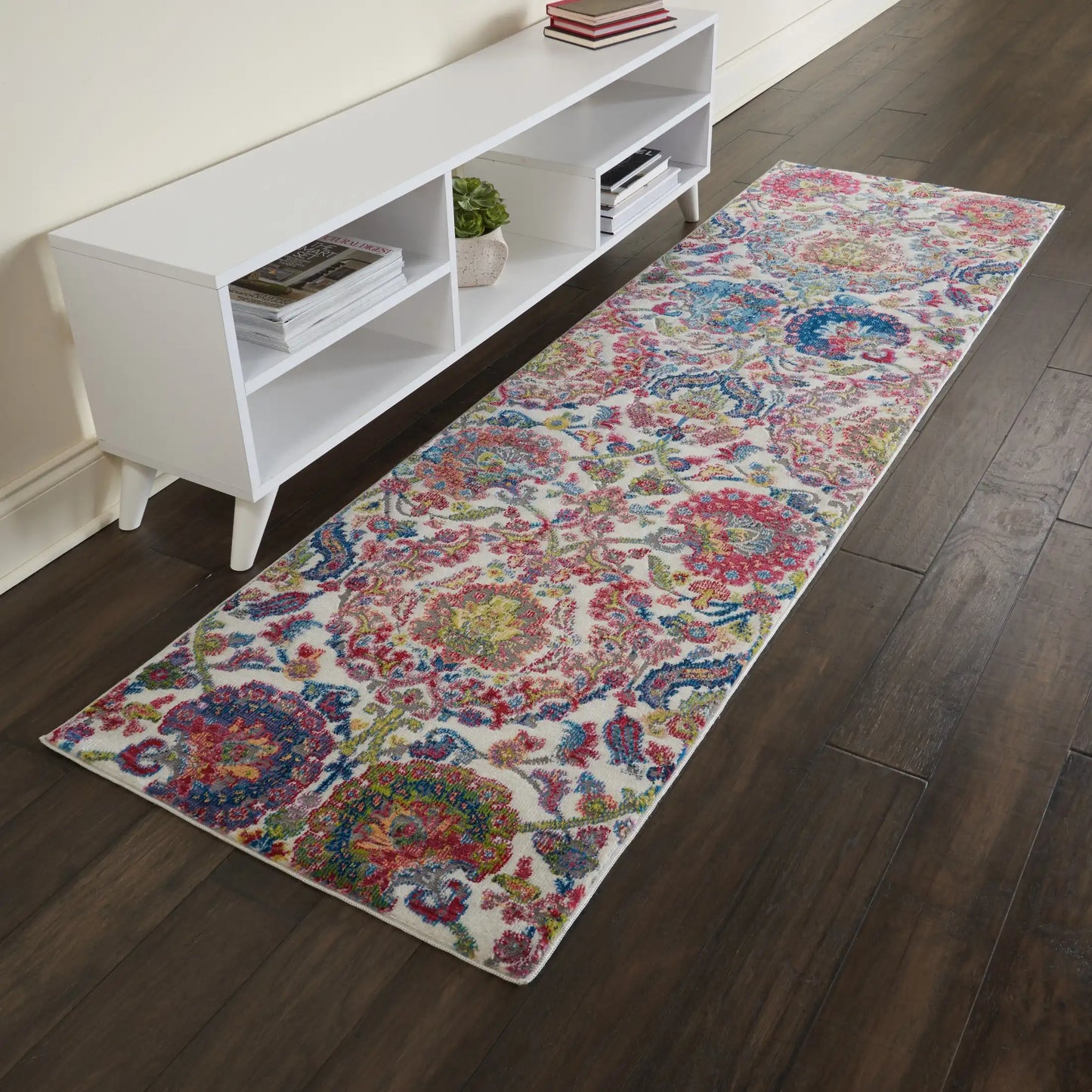 ANKARA GLOBAL ANR06 Ivory Blue Rug RS