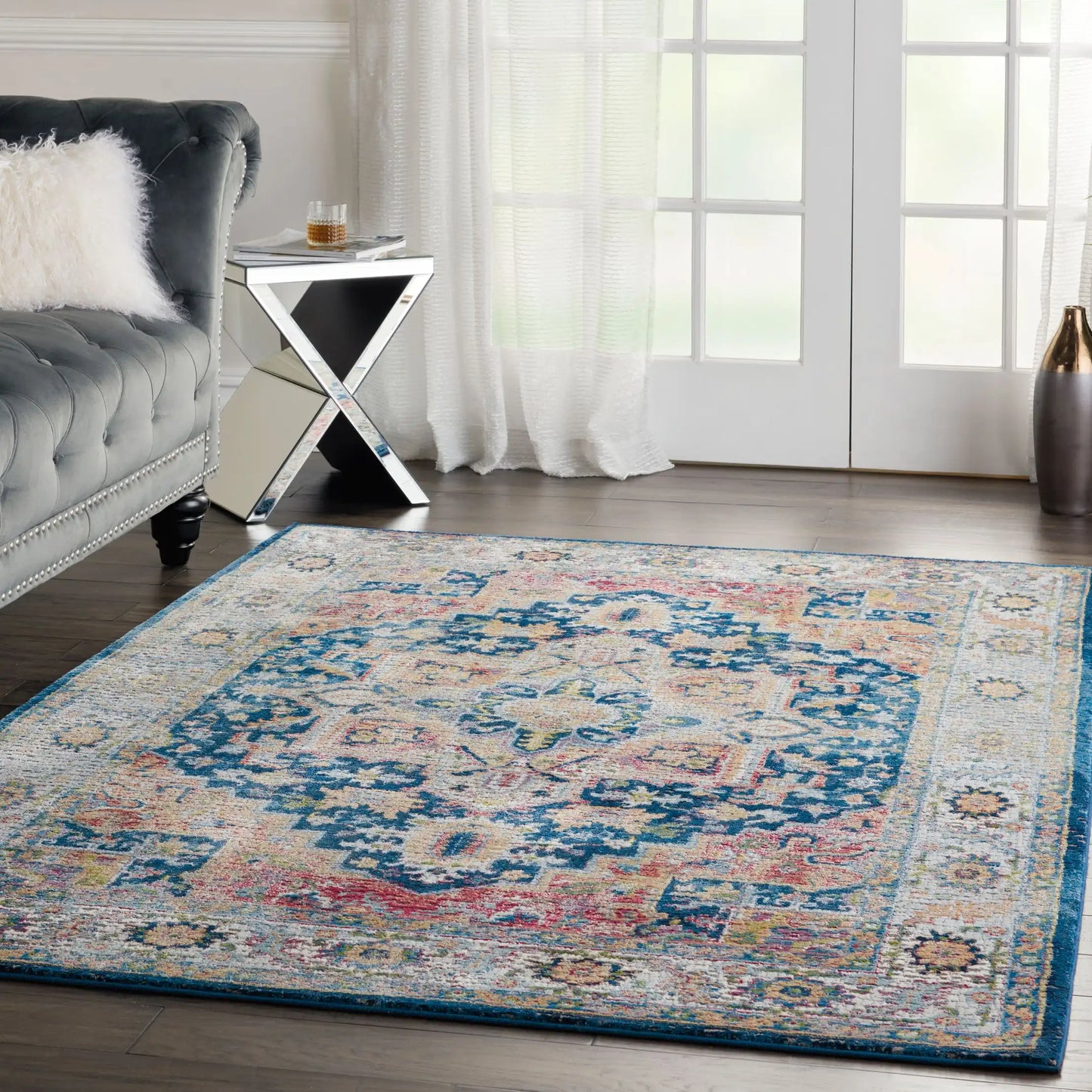 ANKARA GLOBAL ANR11 Blue Multi Rug RS