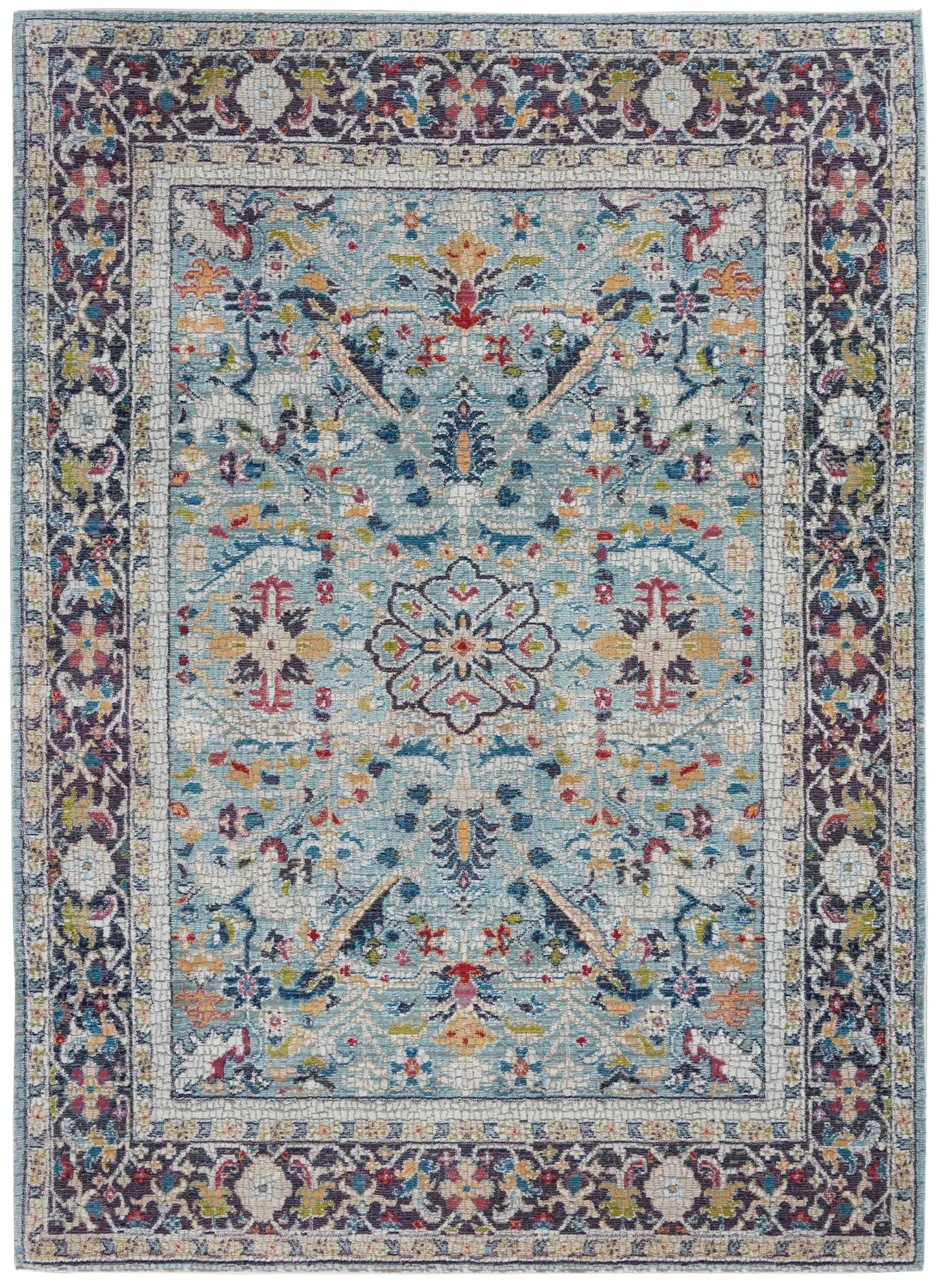 ANKARA GLOBAL ANR14 Teal Multi Rug RS