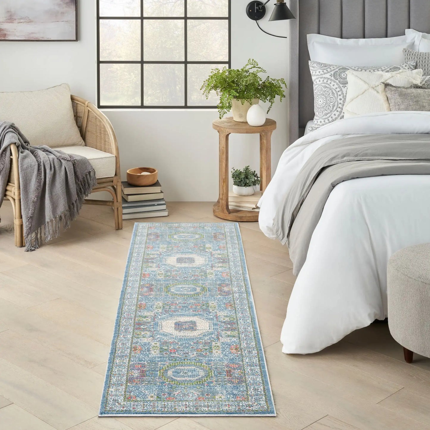 ANKARA GLOBAL ANR17 Ivory Light Blue Rug RS