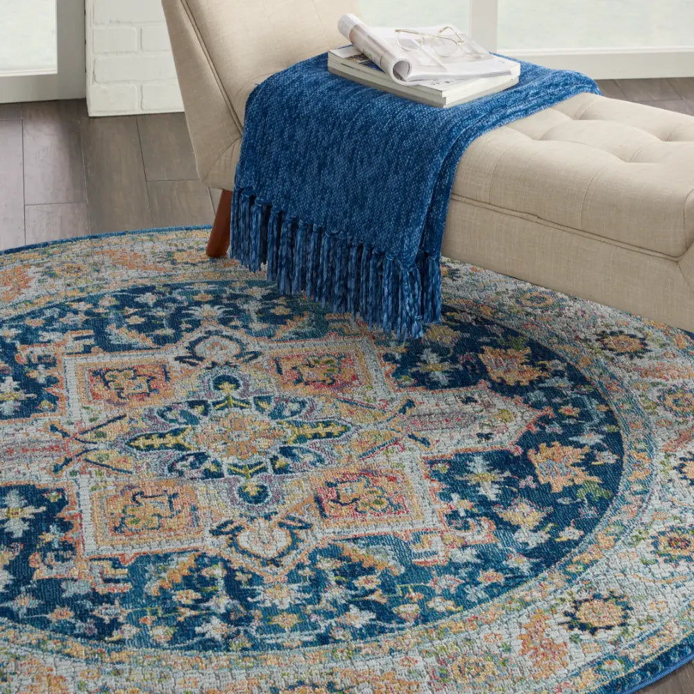 ANKARA GLOBAL ANR11 Blue Multi Rug RS