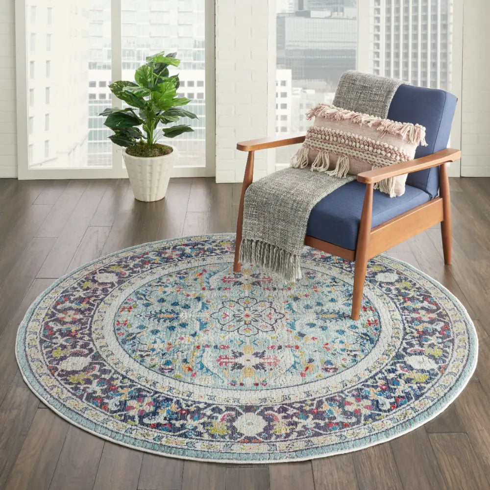 ANKARA GLOBAL ANR14 Teal Multi Rug RS