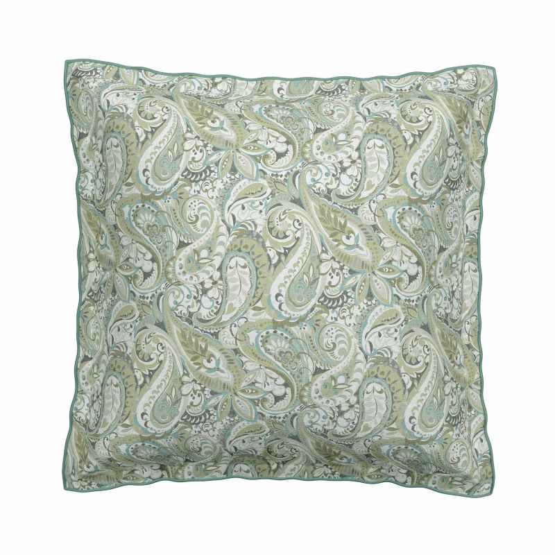 Alessie Paisley Bedding by Bedeck of Belfast in Chambray Green