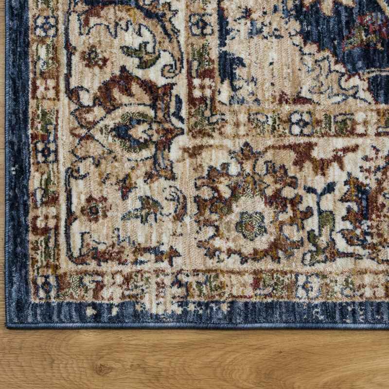 Alhambra Traditional Rugs 6549A in Light and Dark Blue