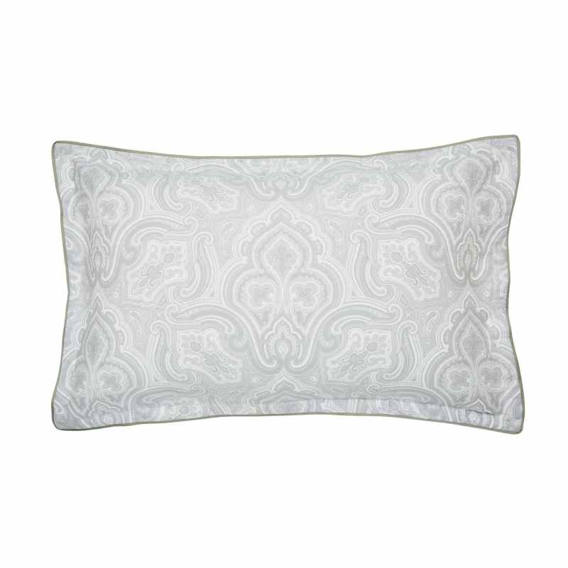 Amalia Bedding by Bedeck of Belfast in White Silver Grey