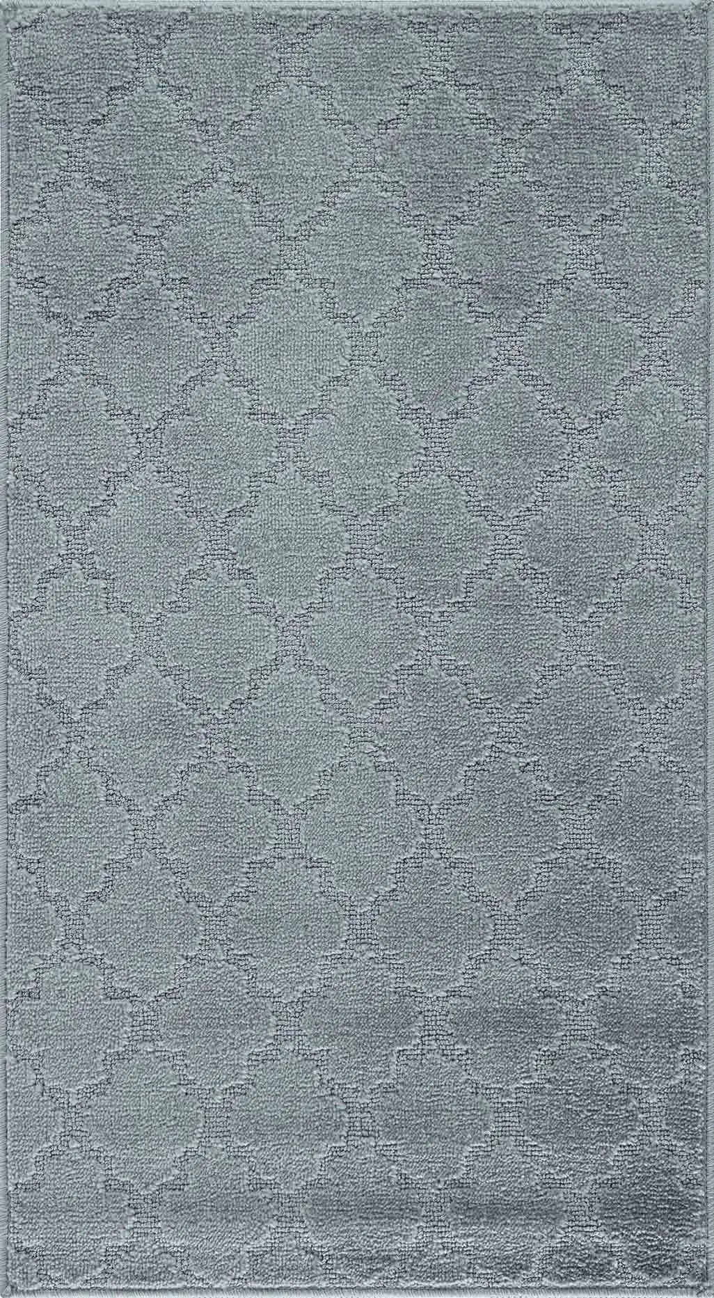 Washable 9mm Gel-Back Ivy Trellis Dark Grey Rug