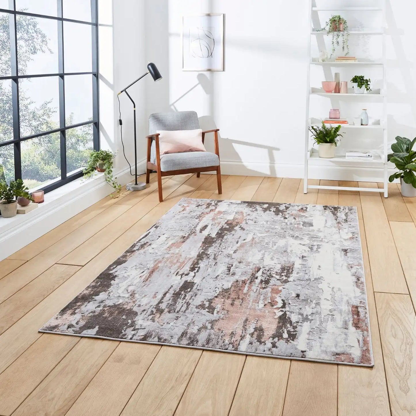 Apollo Think GR580 Grey Rose Rug RS