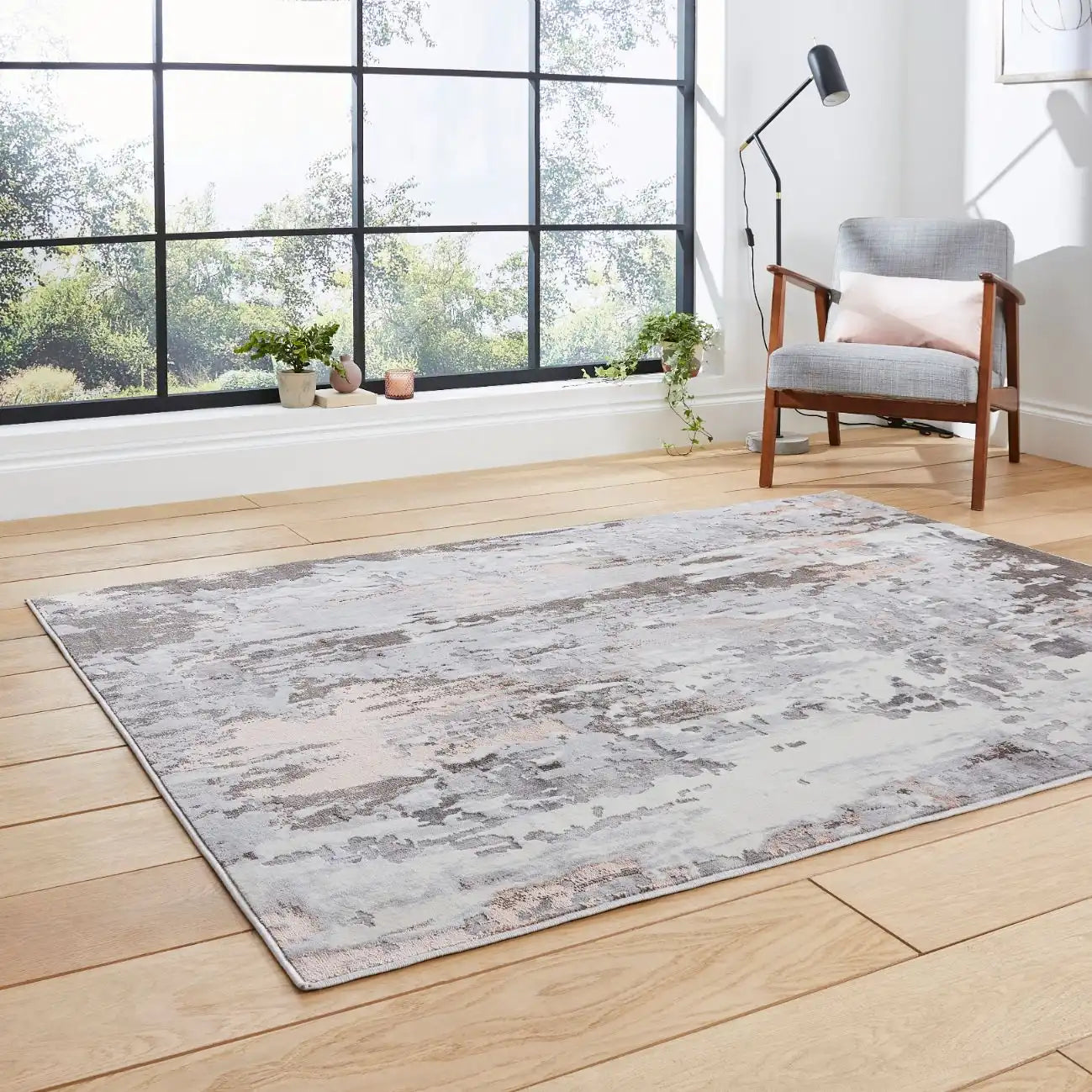 Apollo Think GR580 Grey Rose Rug RS