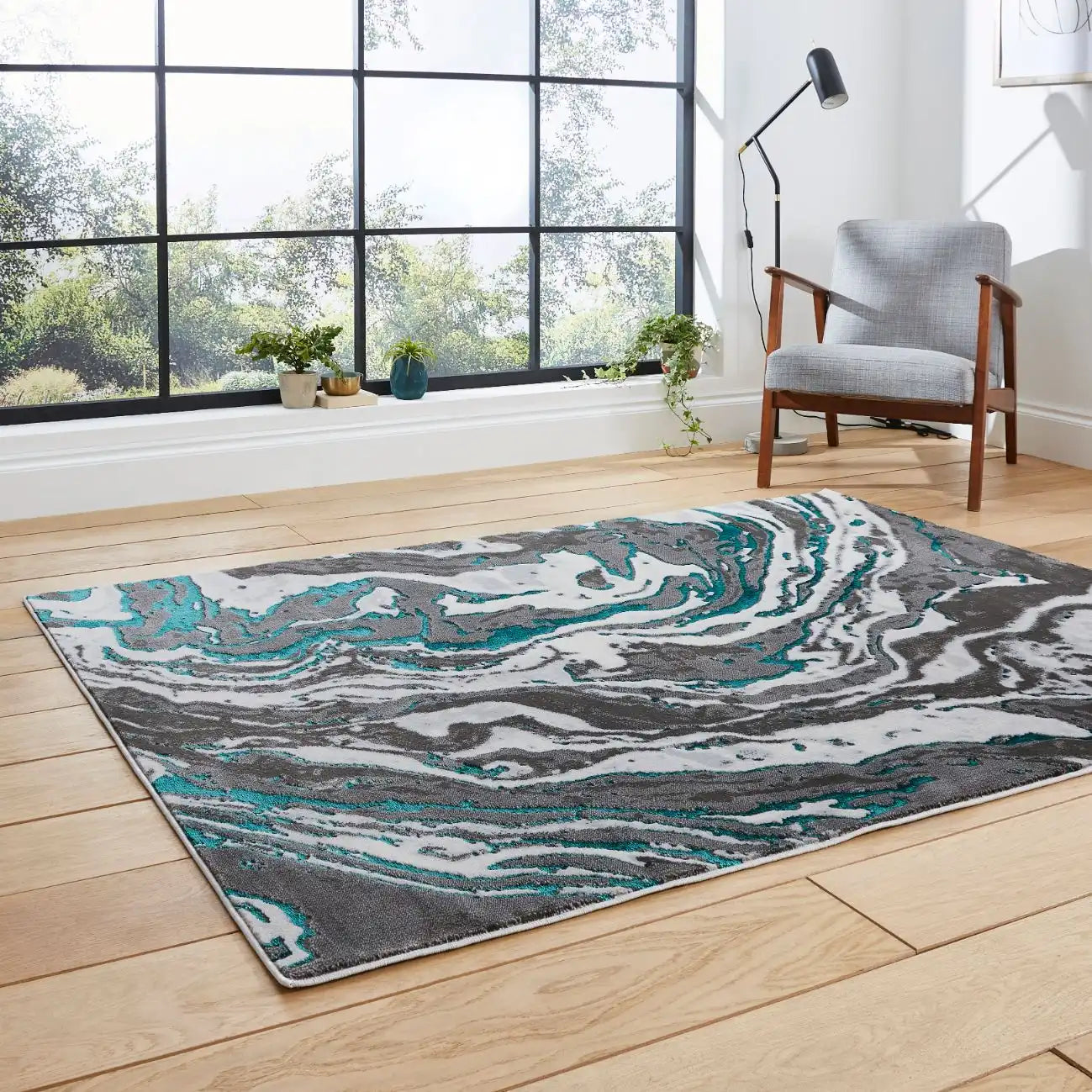 Apollo Think GR584 Grey Green Rug RS
