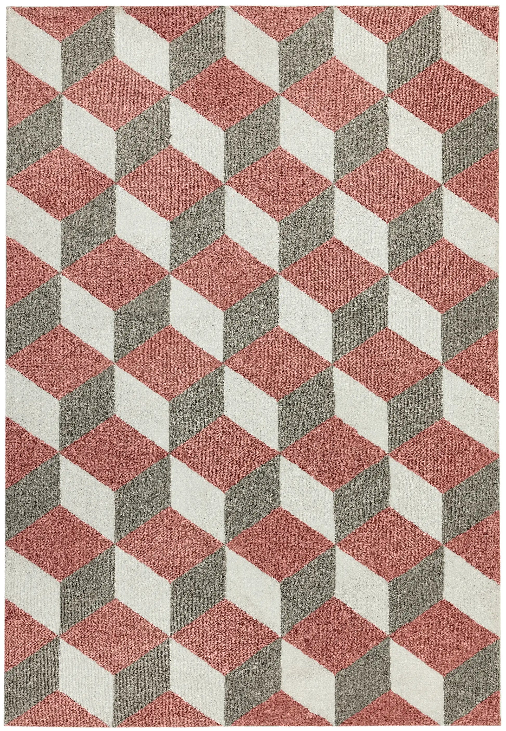 Asiatic arlo ar10 pink block Pink  Geometric Rug.
