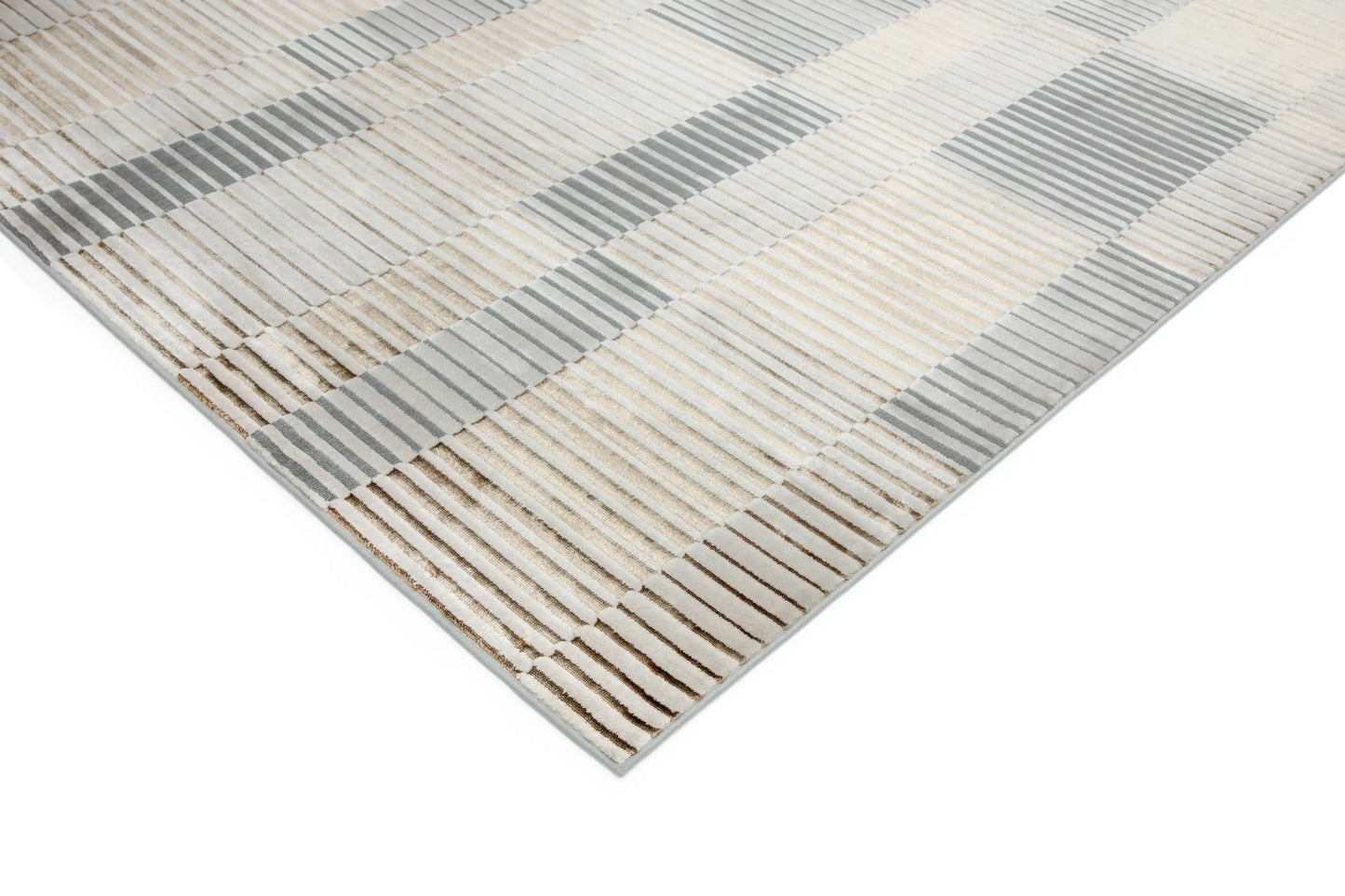 Asiatic aurora au14 ripple Grey, Ivory, Multicoloured Living Room  Rug.