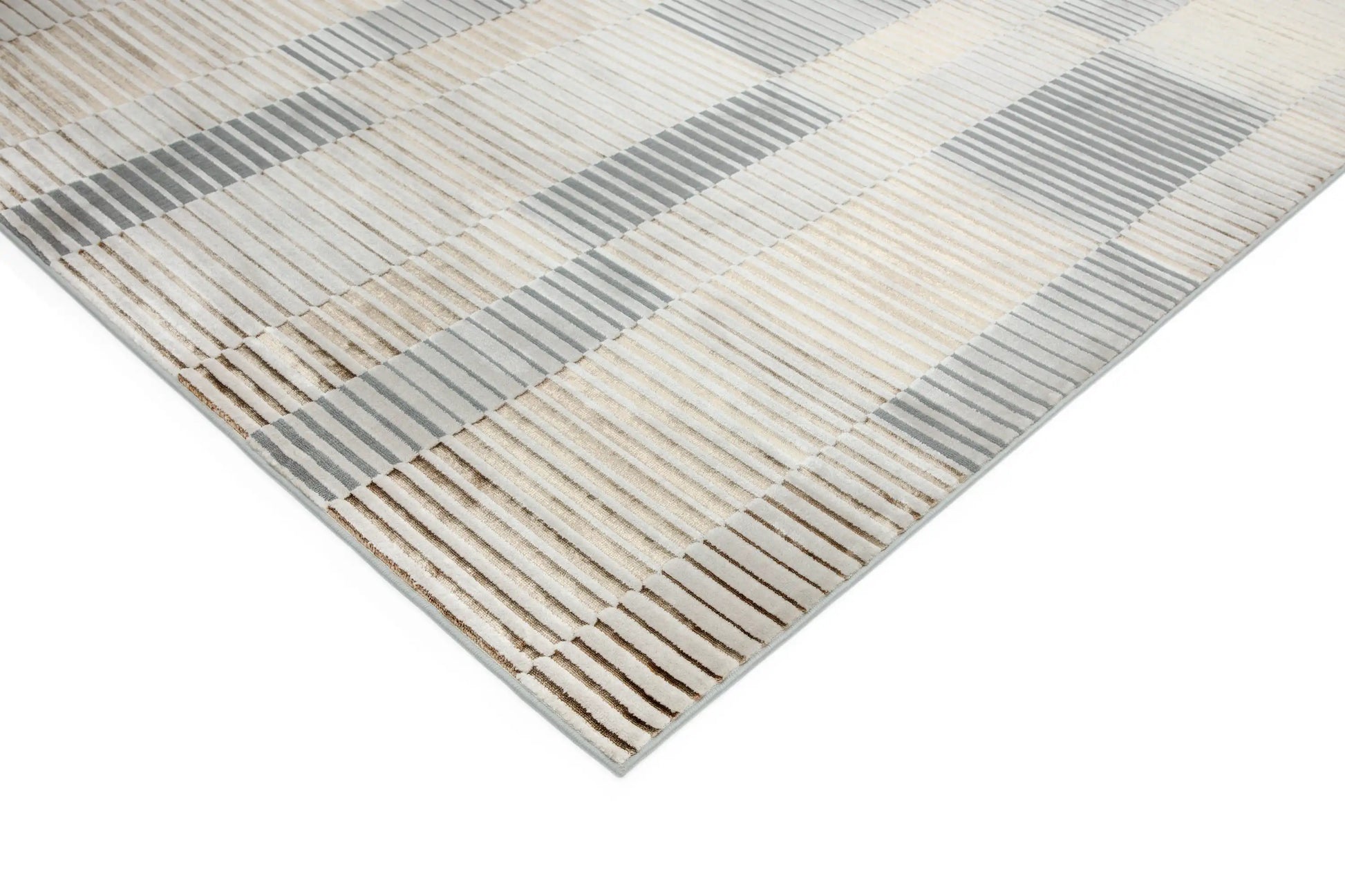 Asiatic aurora au14 ripple Grey, Ivory, Multicoloured Living Room  Rug.