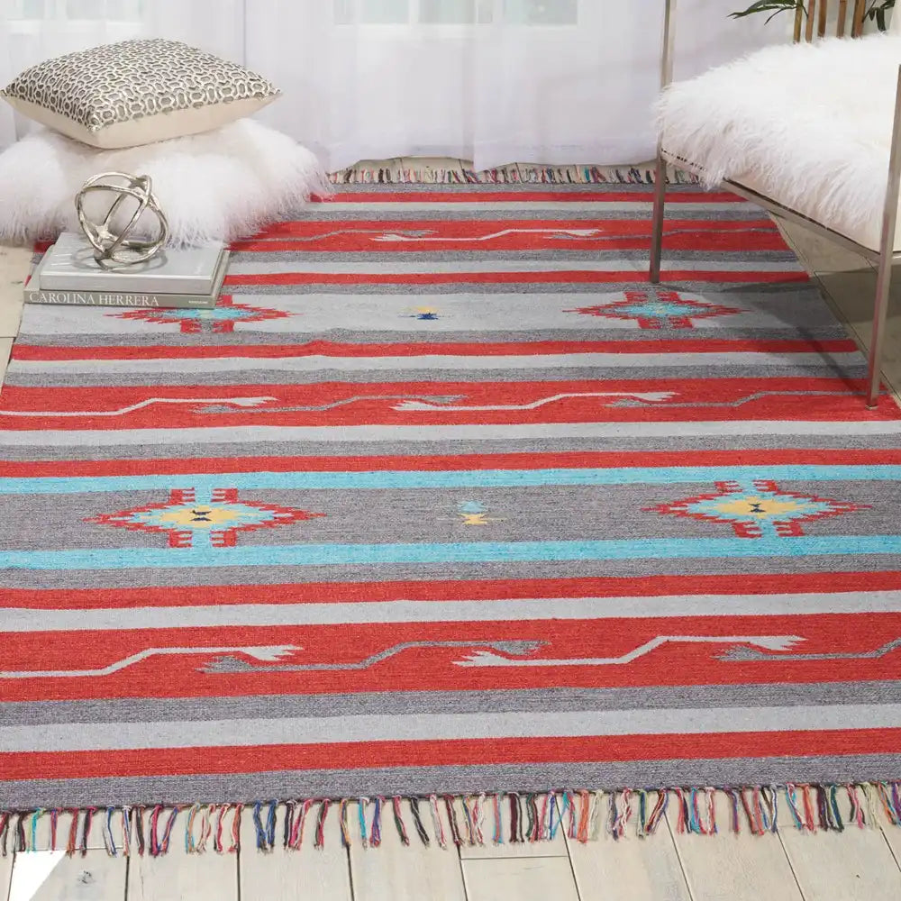Baja BAJ01 Grey Red Rug RS