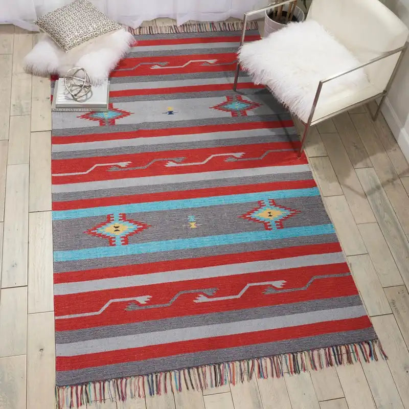 Baja BAJ01 Grey Red Rug RS
