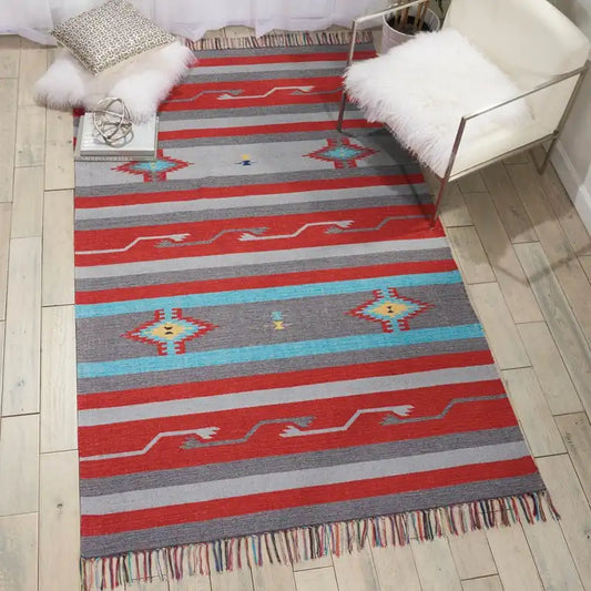 Baja BAJ01 Grey Red Rug RS