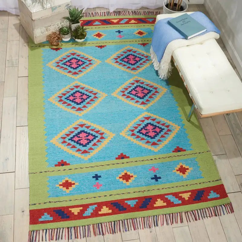 Baja BAJ02 Blue Green Rug RS