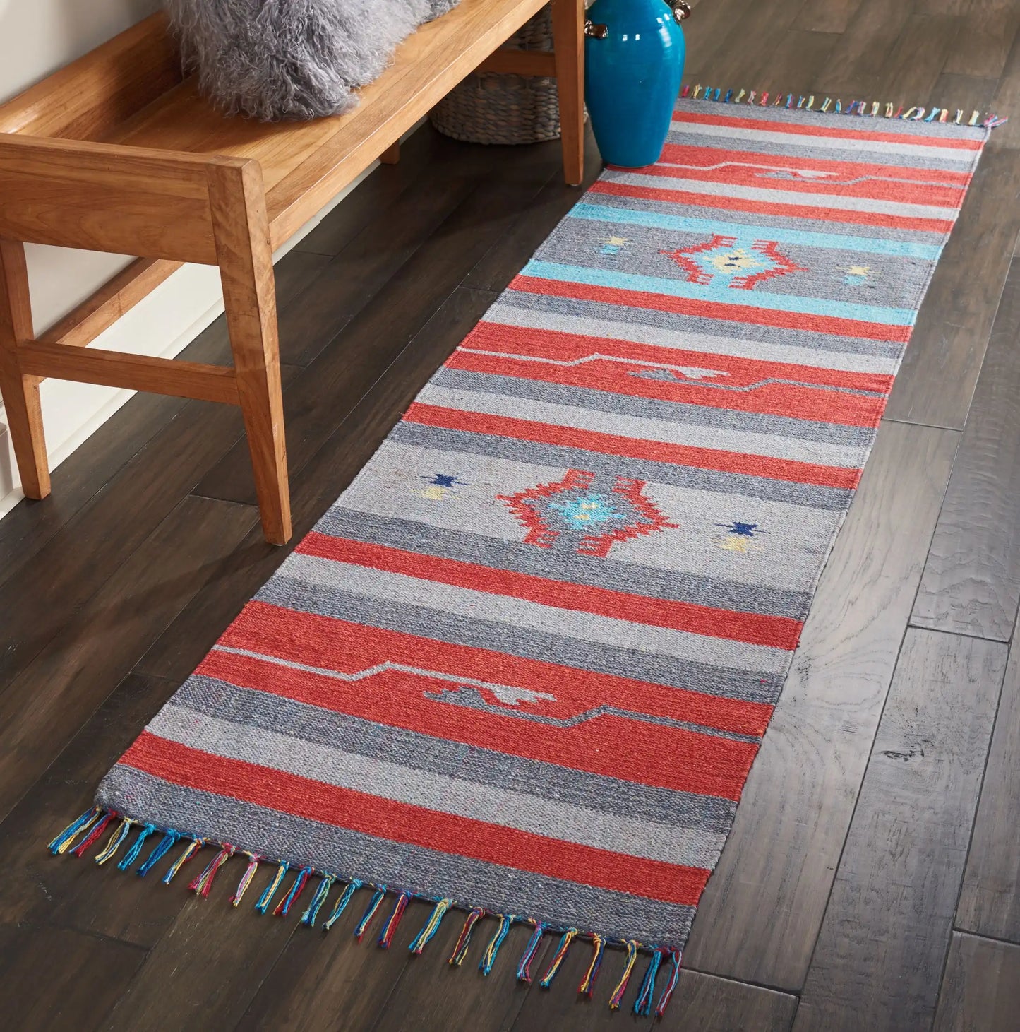 Baja BAJ01 Grey Red Rug RS