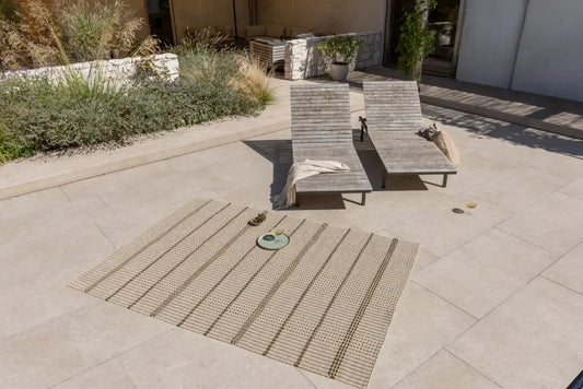 Zona Stitch Olive outdoor 495707 Rug
