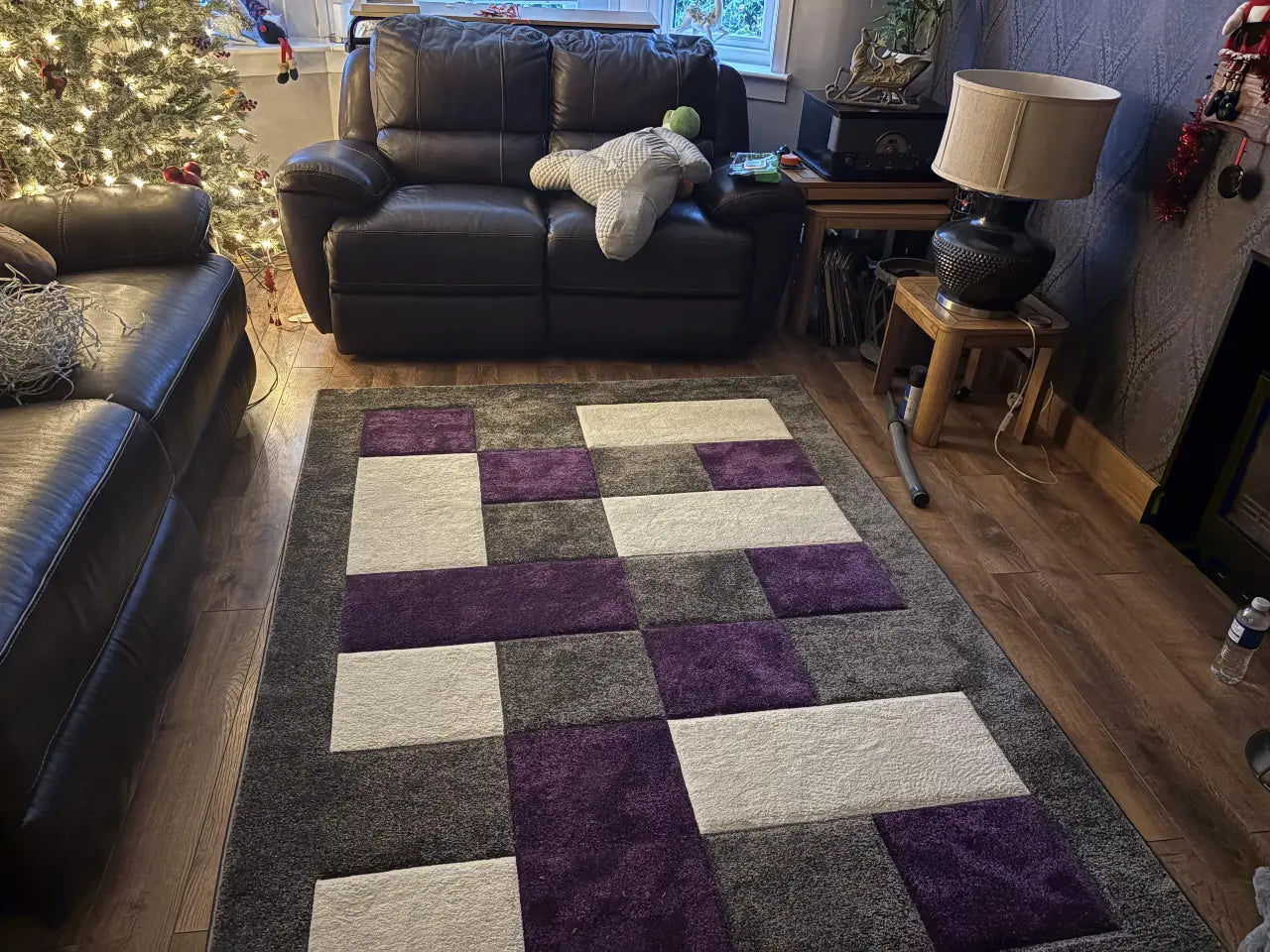 Brooklyn BRK04 Grey Purple Rug RS