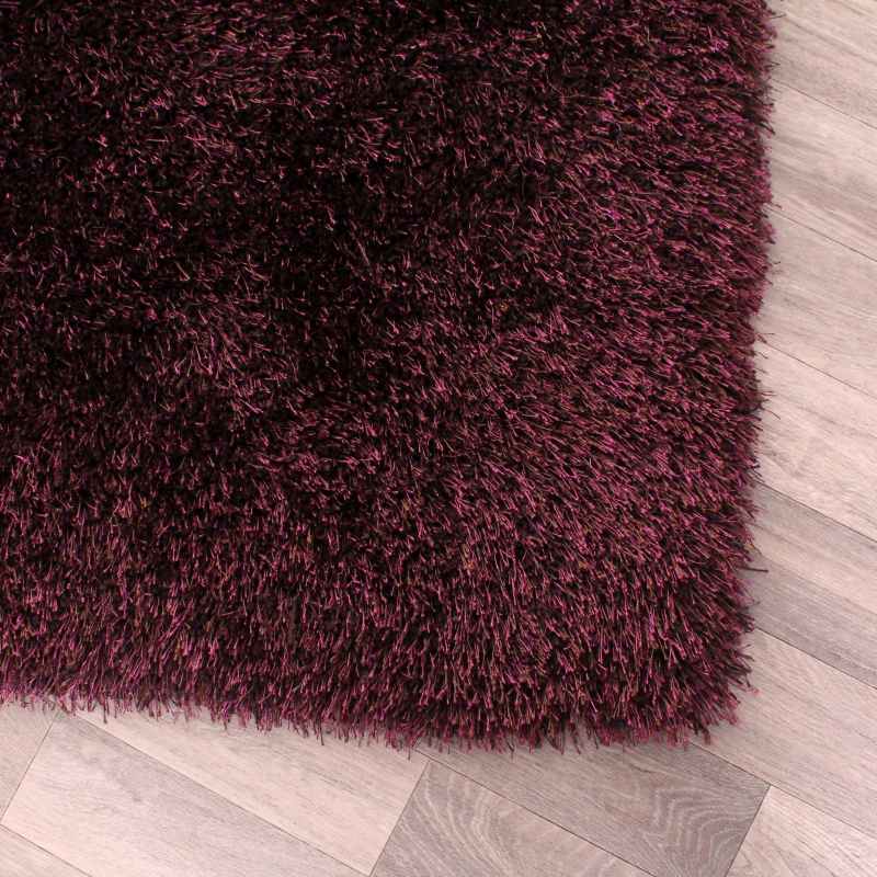 Balotelli Mixed Shaggy Rugs in Choc Aub