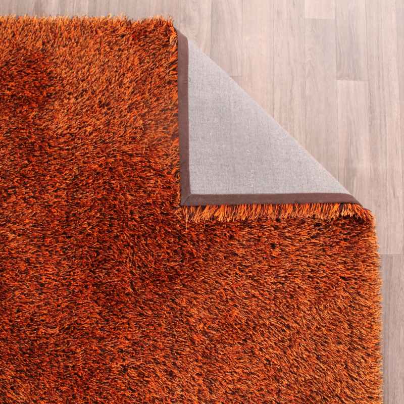 Balotelli Mixed Shaggy Rugs in Choc Orange