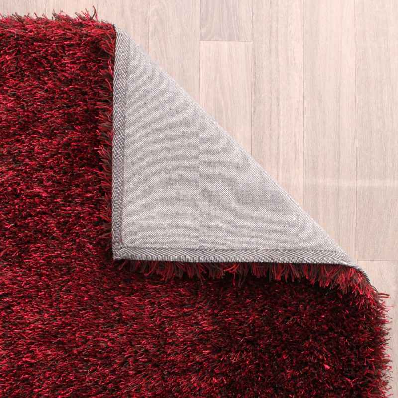 Balotelli Mixed Shaggy Rugs in Choc Red