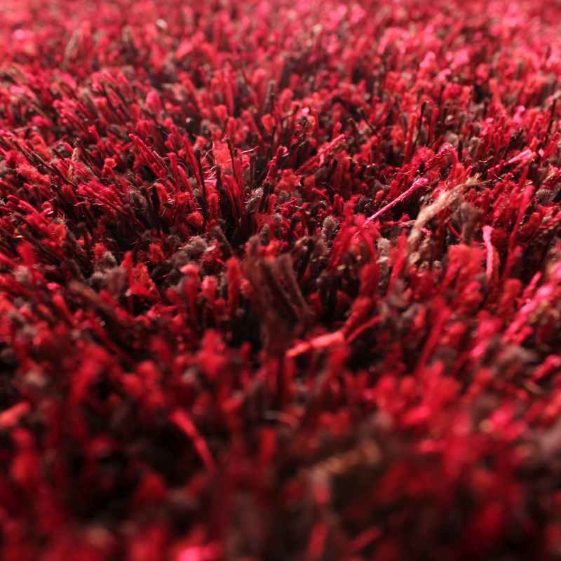 Balotelli Mixed Shaggy Rugs in Choc Red