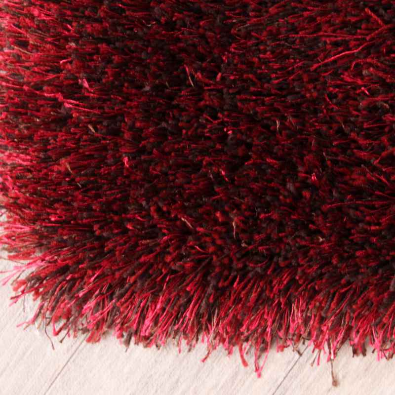 Balotelli Mixed Shaggy Rugs in Choc Red