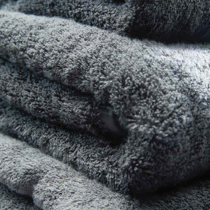 Luxury Bamboo Cotton Plain Towels in Graphite Grey