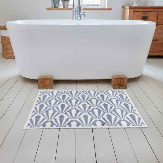 Bathroom Deco Washable Mats in Blue by Turtle Mat