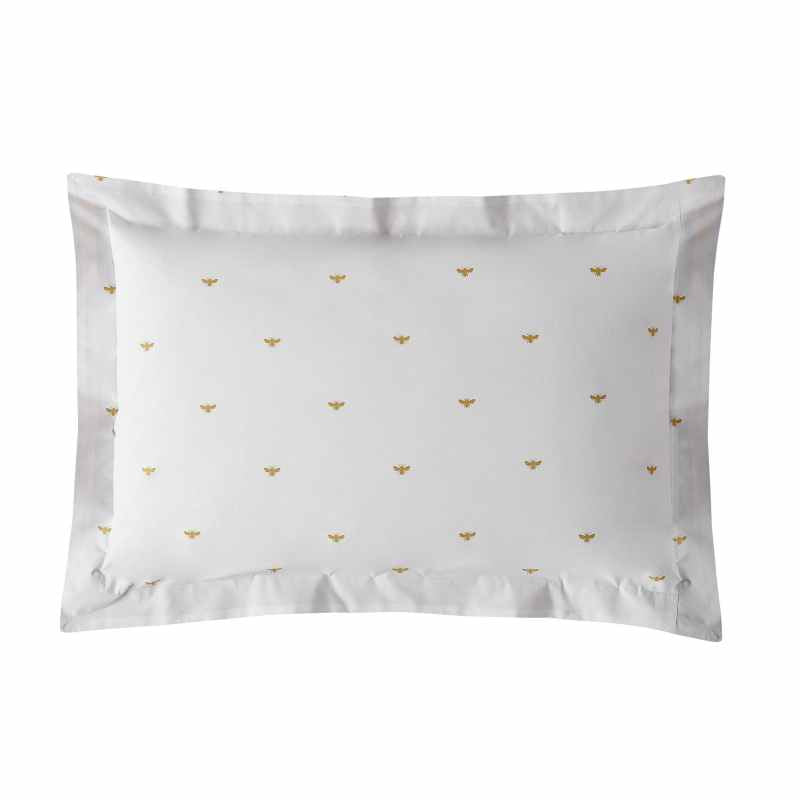 Bees Cotton Bedding Set by Sophie Allport in Mustard Yellow