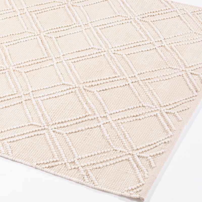Blenheim Indoor Outdoor Diamond Rugs in Cream White
