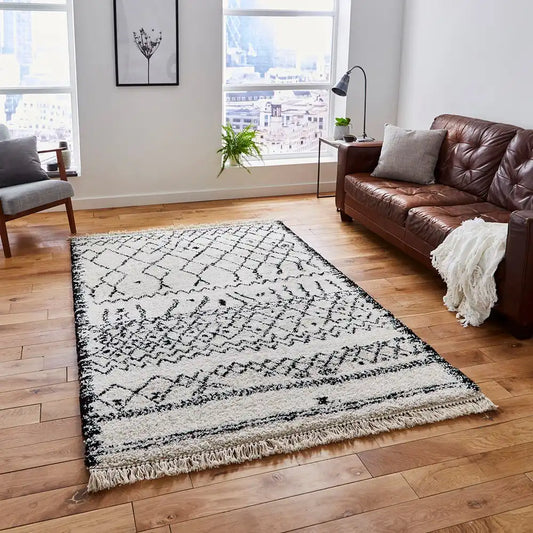 Boho 5402 Black White Rug RS