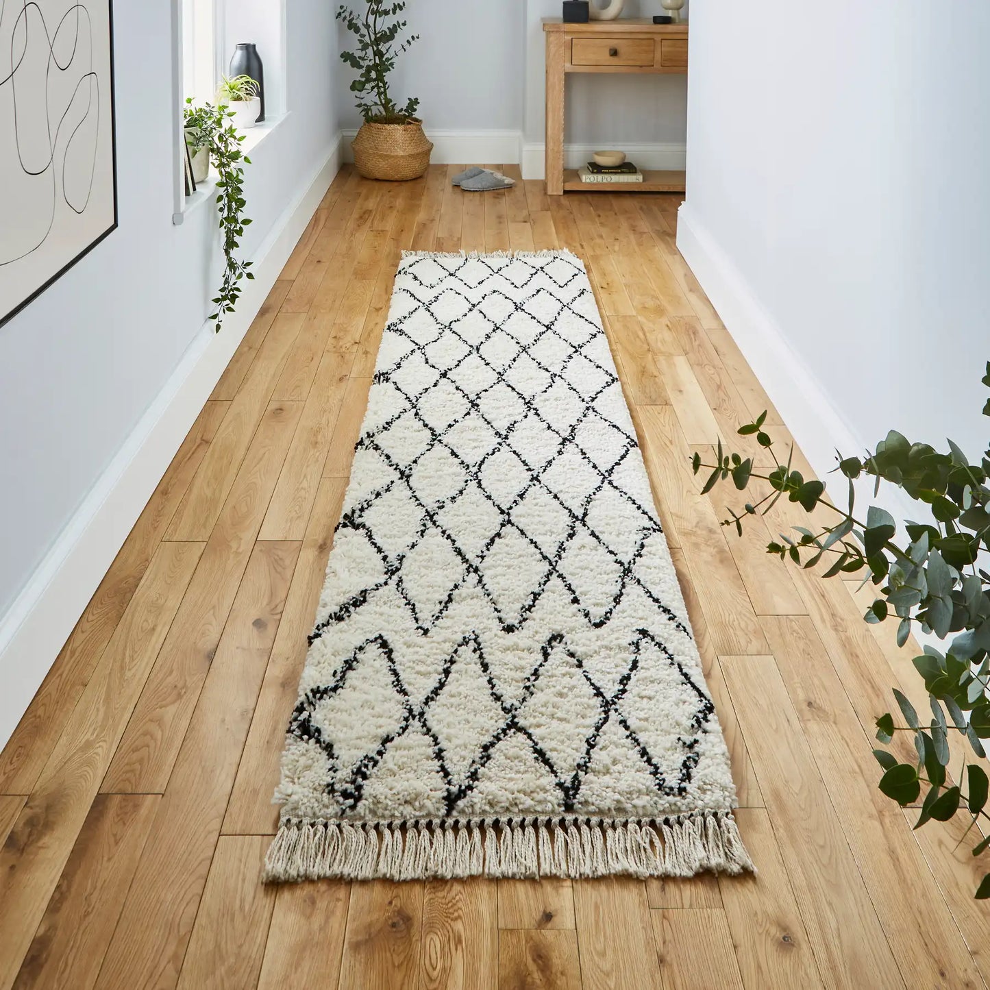 Boho 8280 White Black Rug RS