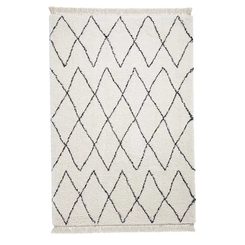 Boho 8280 White Black Rug RS