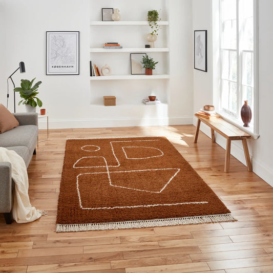 Boho A474 Rust Rug RS