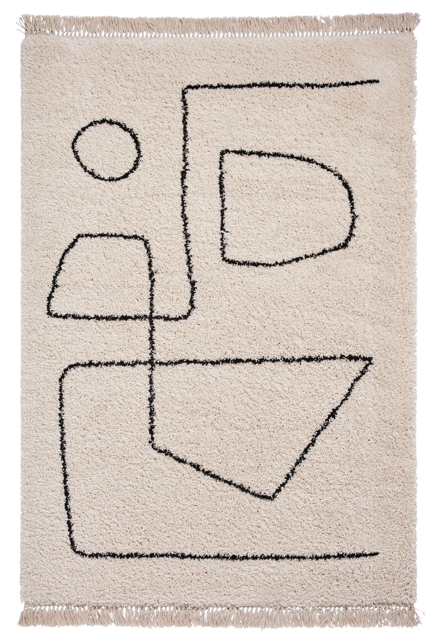 Boho A474 White Black Rug RS