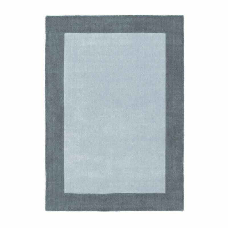 Origin Rugs Grey Portland Rug Origins Borders Plain Wool Rugs in Grey – The Rug Seller