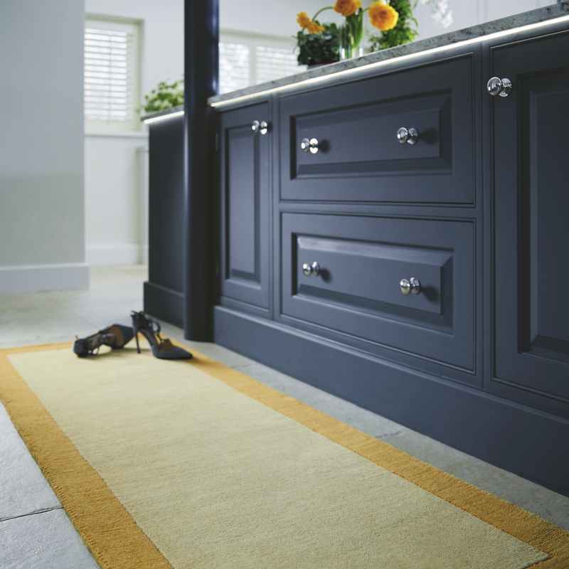 Origins Borders Wool Hallway Runner Rugs in Ochre – The Rug Seller