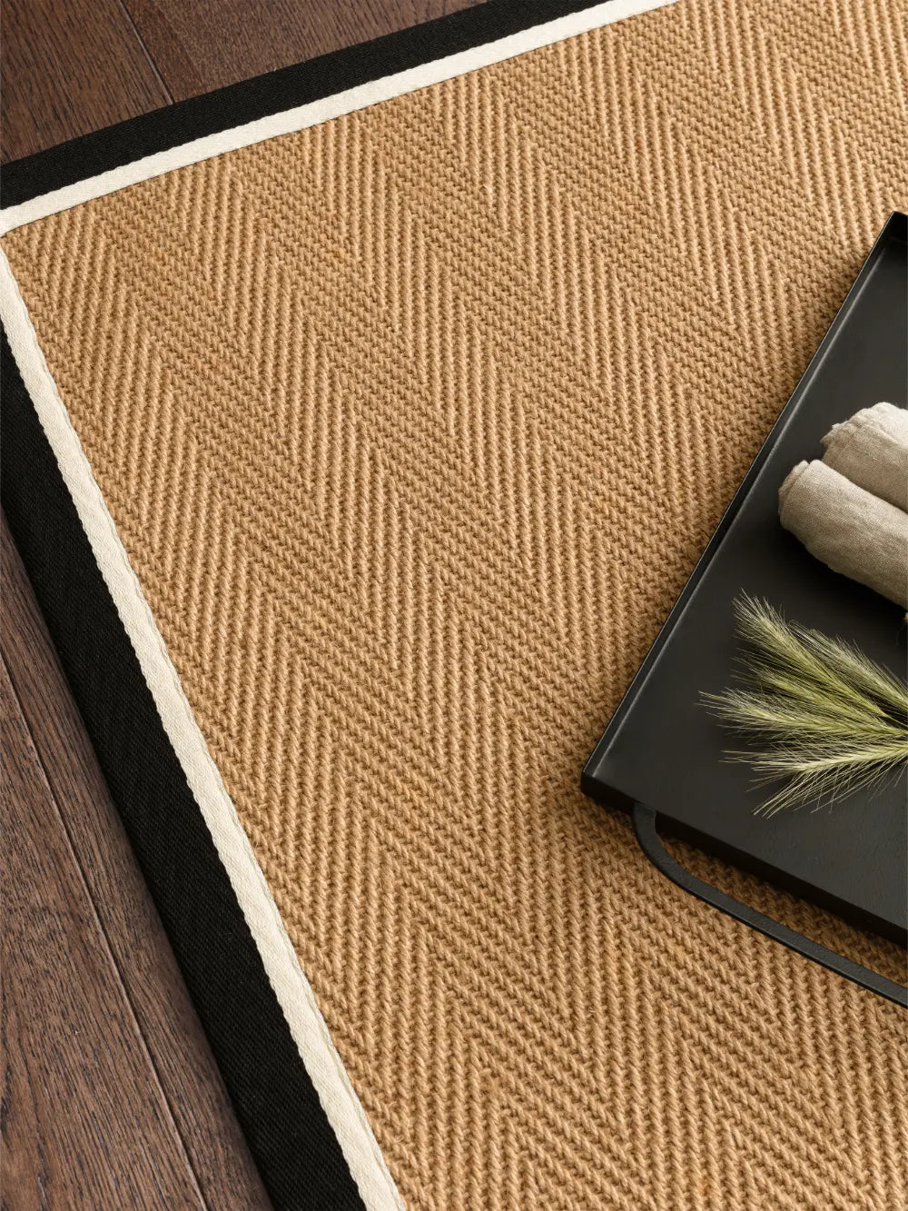Bordo Herringbone Charcoal Cream RS