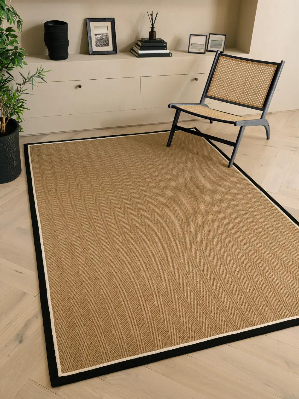 Bordo Herringbone Charcoal Cream RS