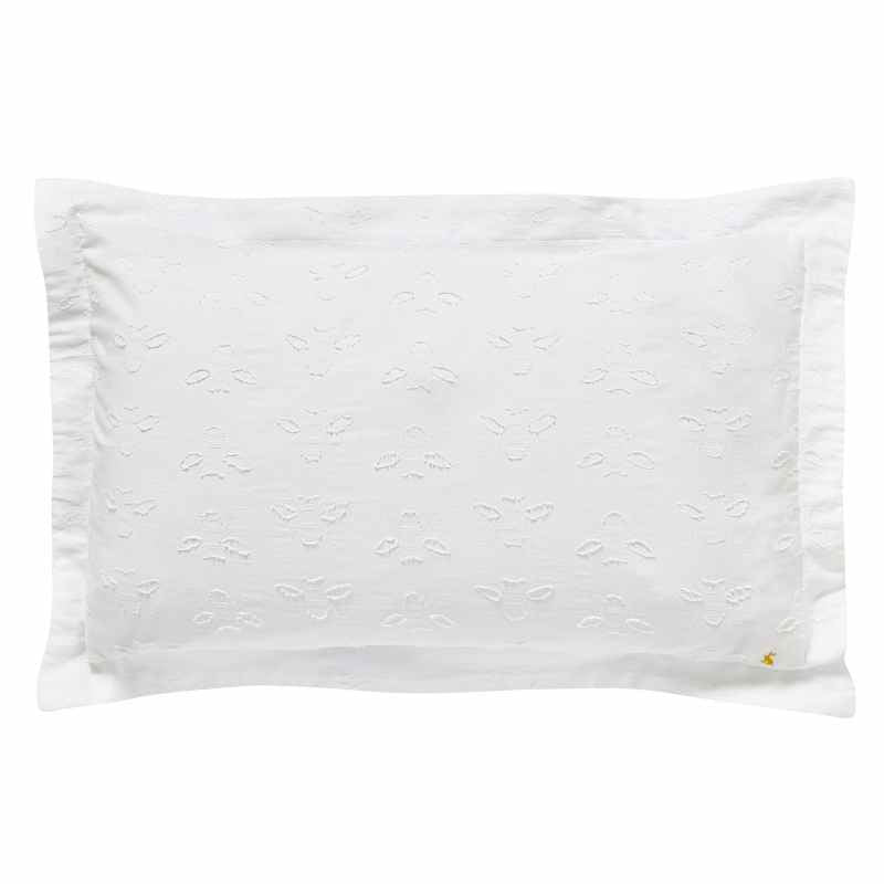 Botanical Bee Bedding Duvet Cover and Pillowcase By Joules in Chalk White