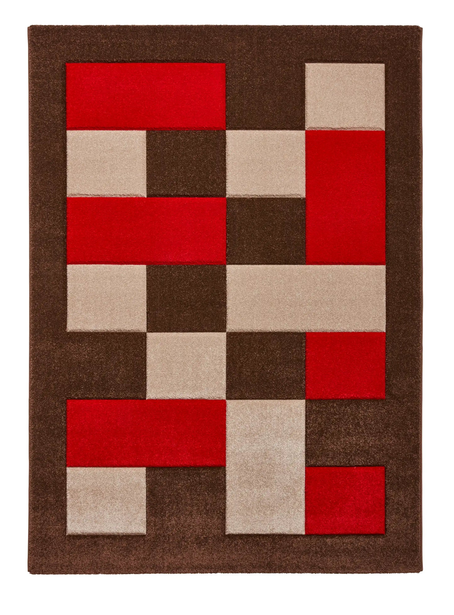 Brooklyn BRK04 Brown Red Rug RS