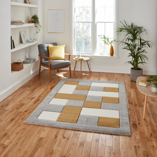 Brooklyn BRK04 Grey Yellow Rug RS