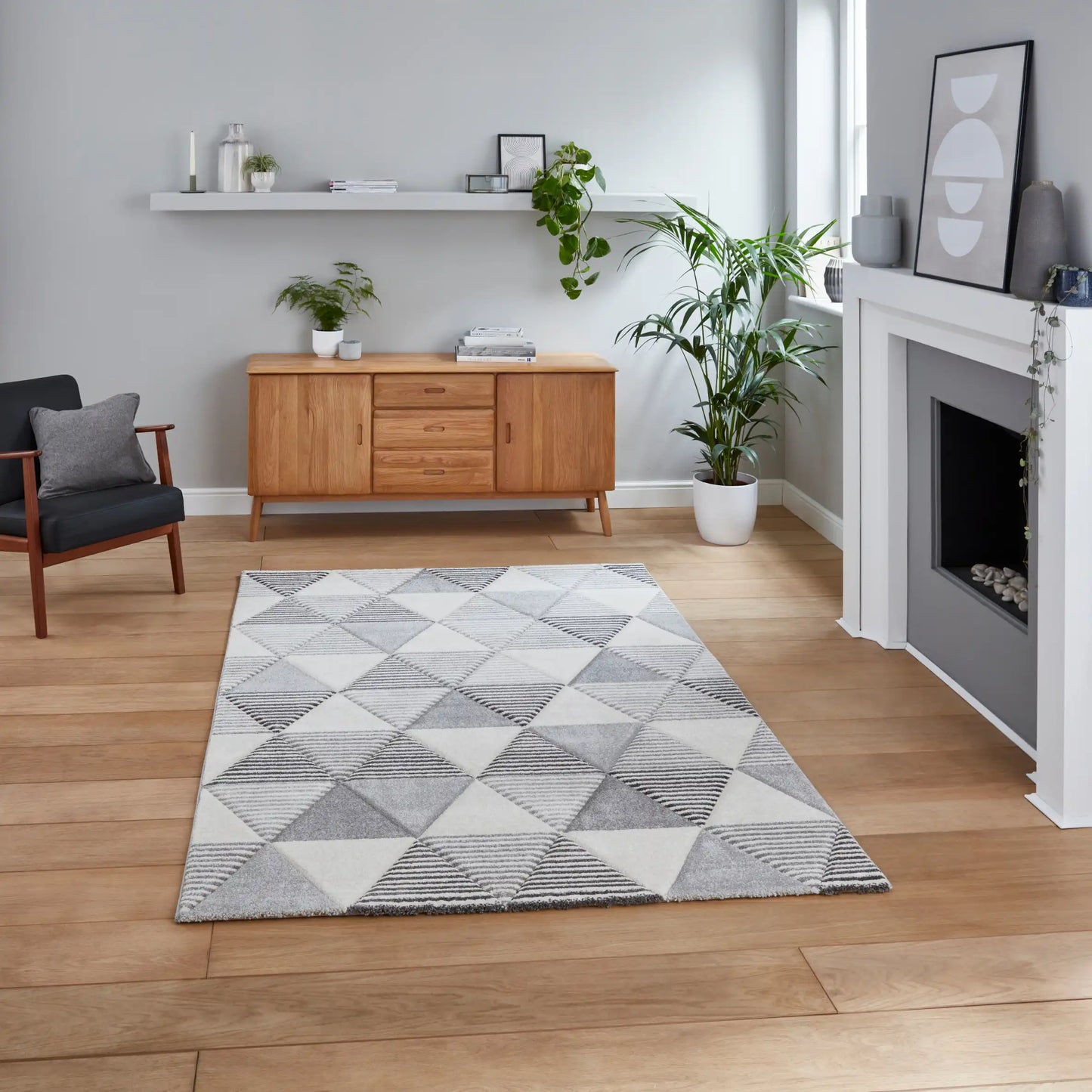 Brooklyn BRK15 Grey Beige Rug RS