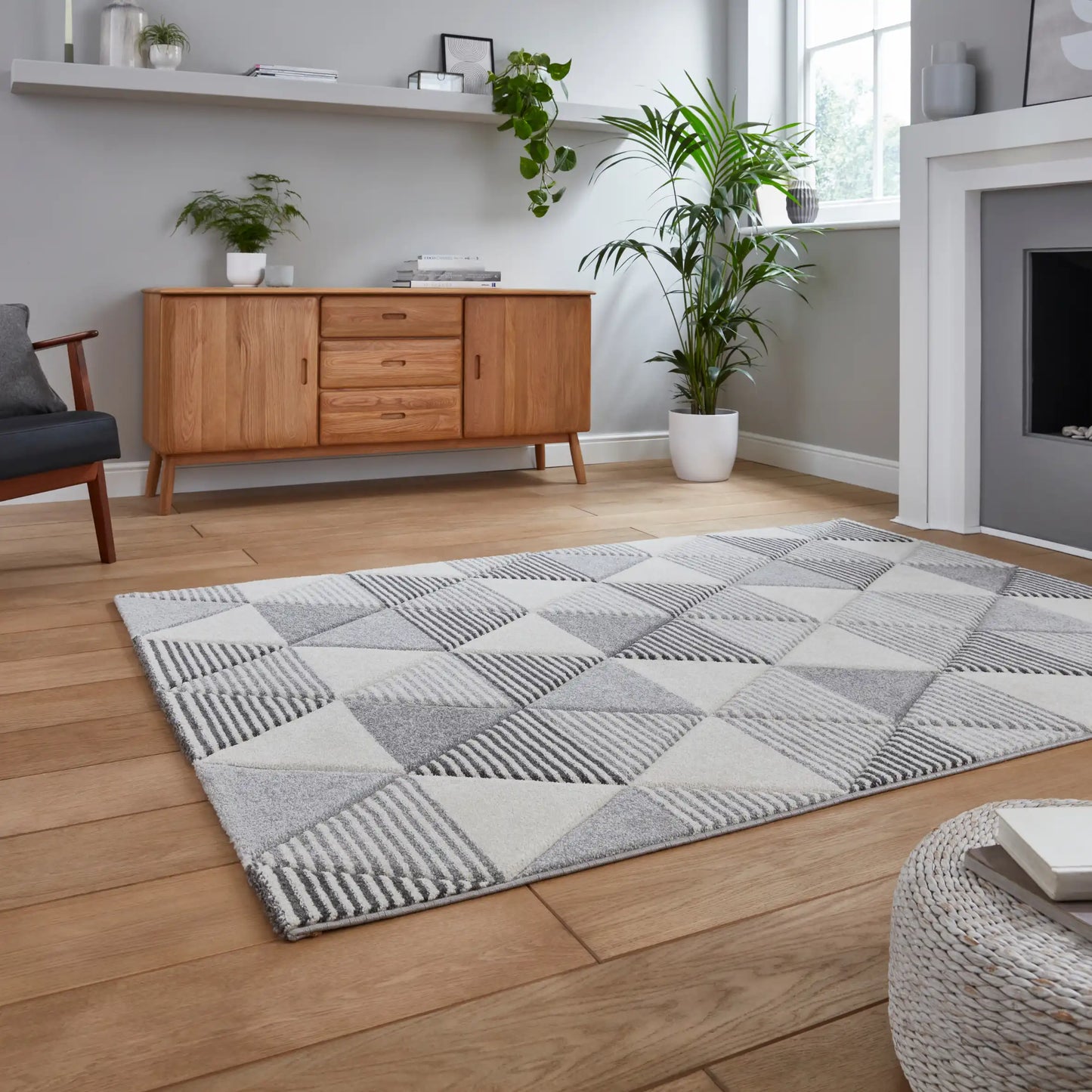 Brooklyn BRK15 Grey Beige Rug RS